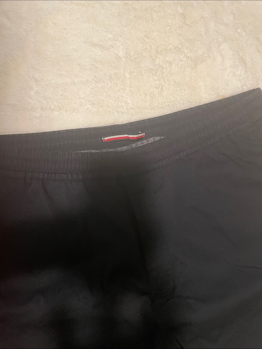 Tommy Hilfiger Black Men's Shorts with Red-White Trim